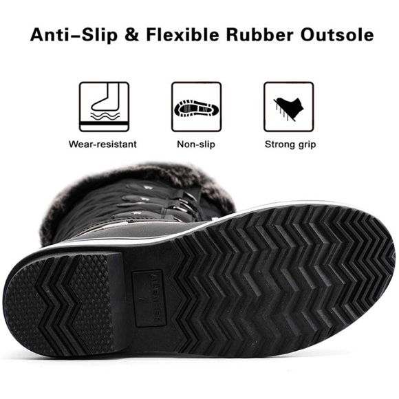 Womens Cold Weather Winter Boots, Waterproof Snow Boots - Picture 5 of 6